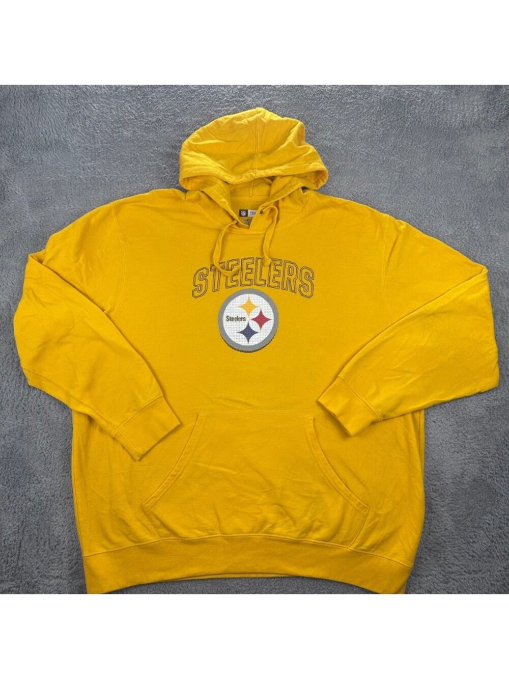 NFL Team Apparel Pittsburgh Steelers Hoodie Mens 2XL Gold Pullover DA61 2015